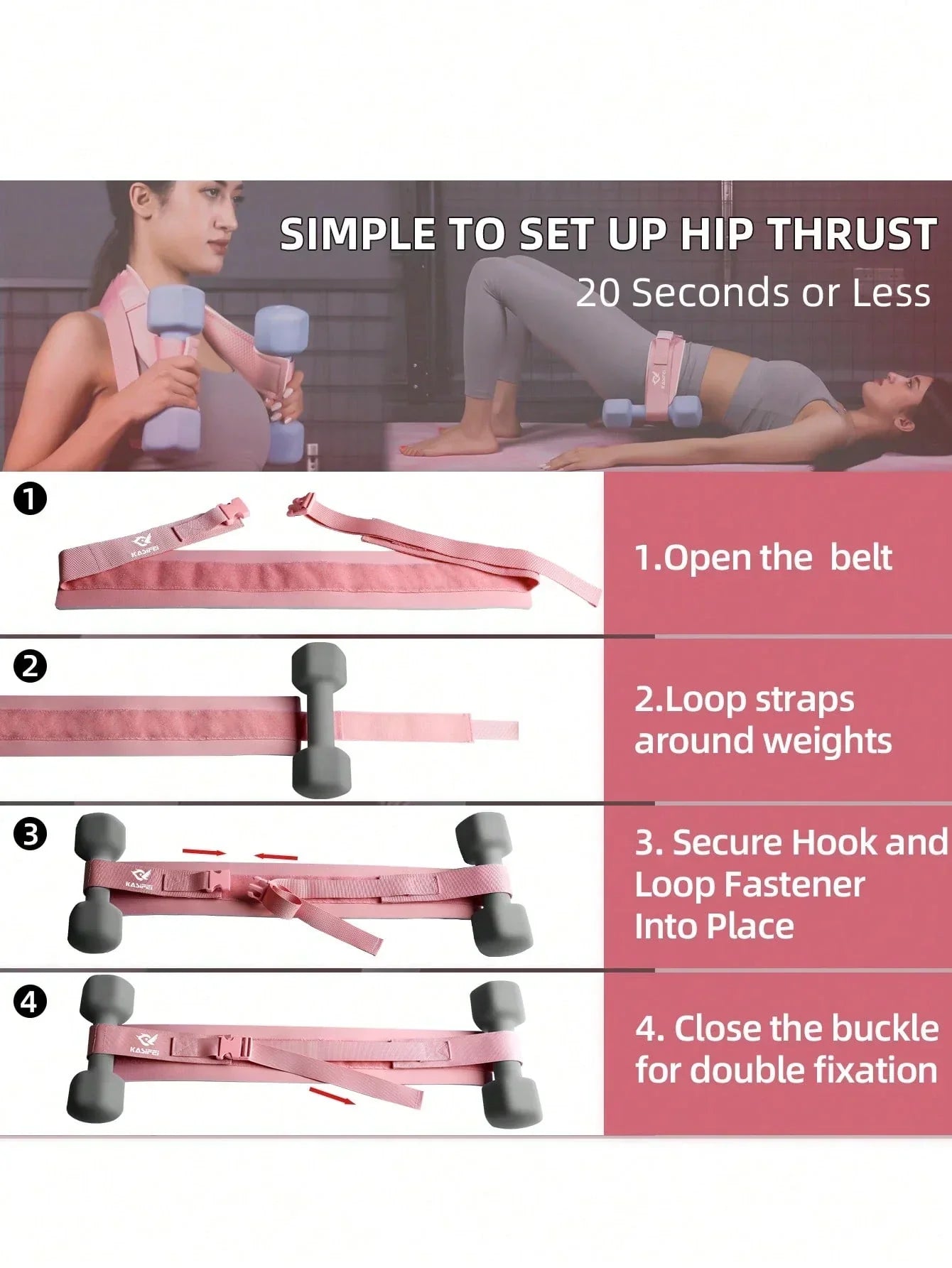 Pink Hip Resistance Band
