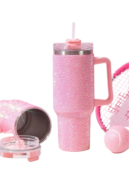 Rhinestone 40oz Car Sippy tumbler