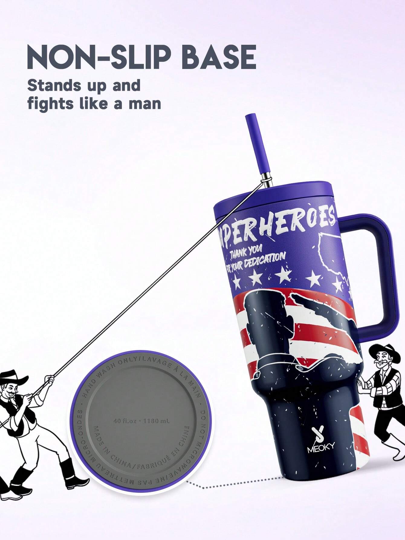 Meoky 40oz Insulated Tumbler Handle