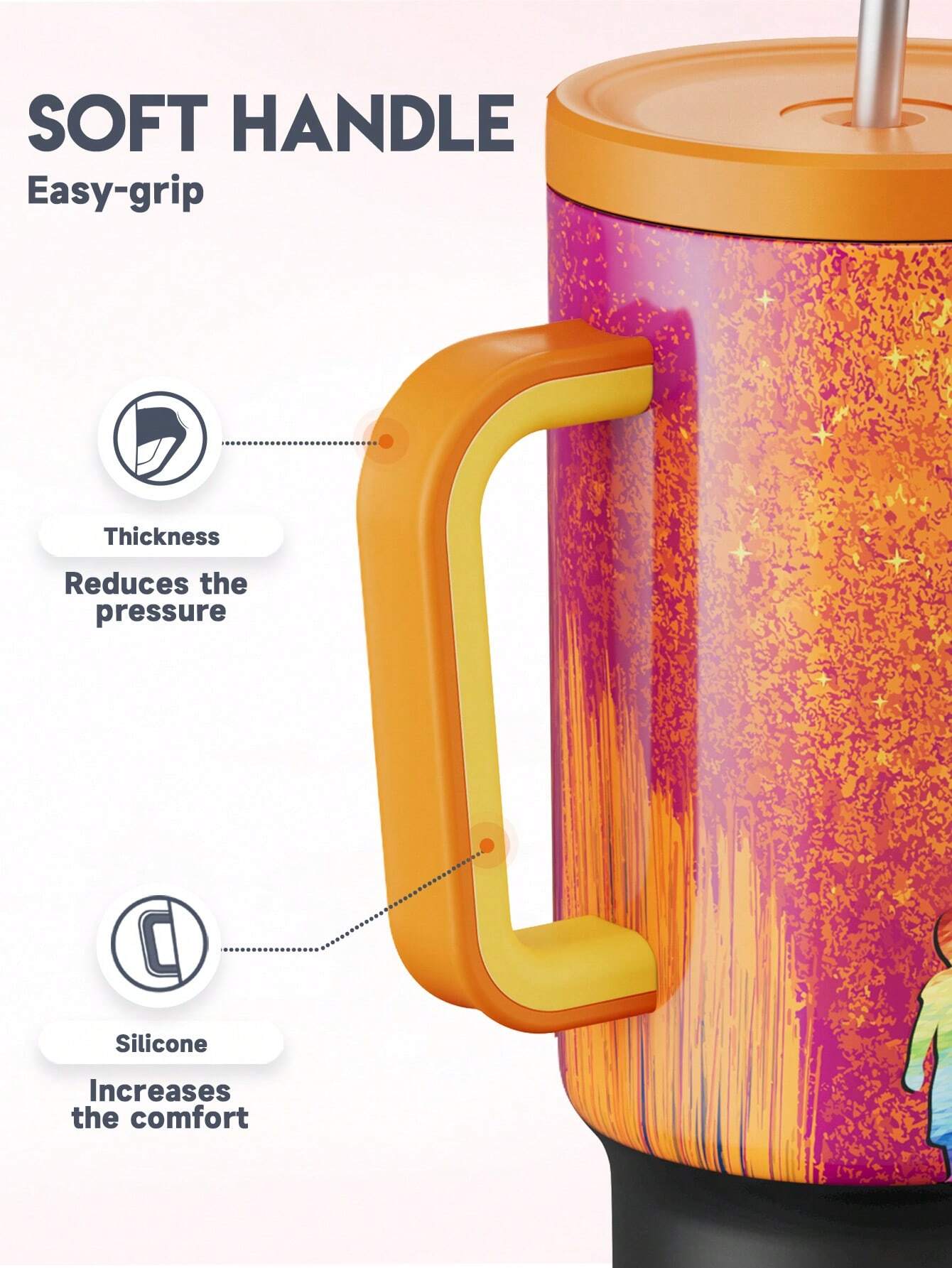 Meoky 40oz Insulated Tumbler Straw