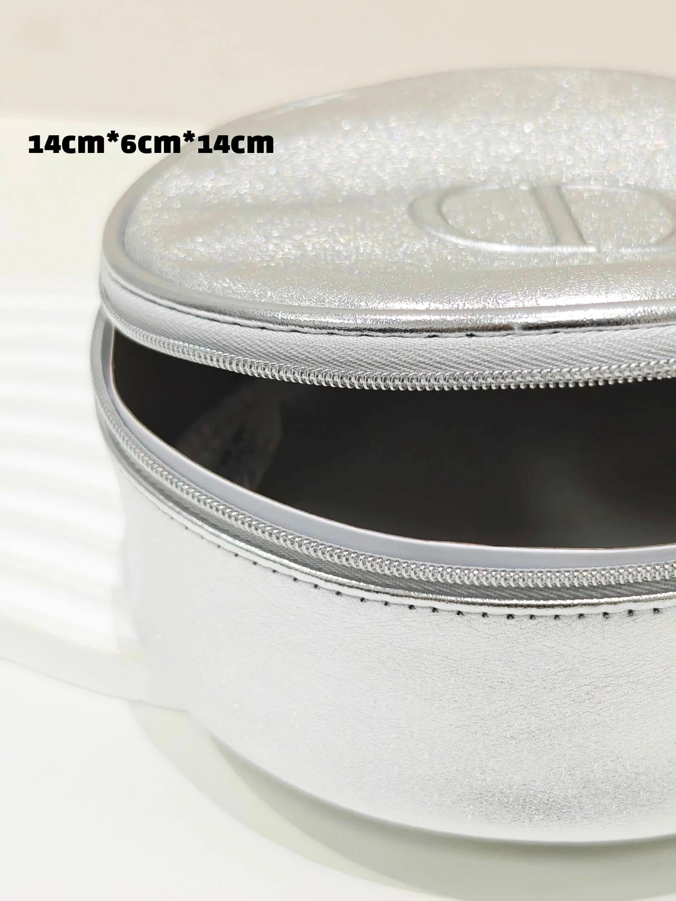 Dior Silver Zipper Cosmetic Bag