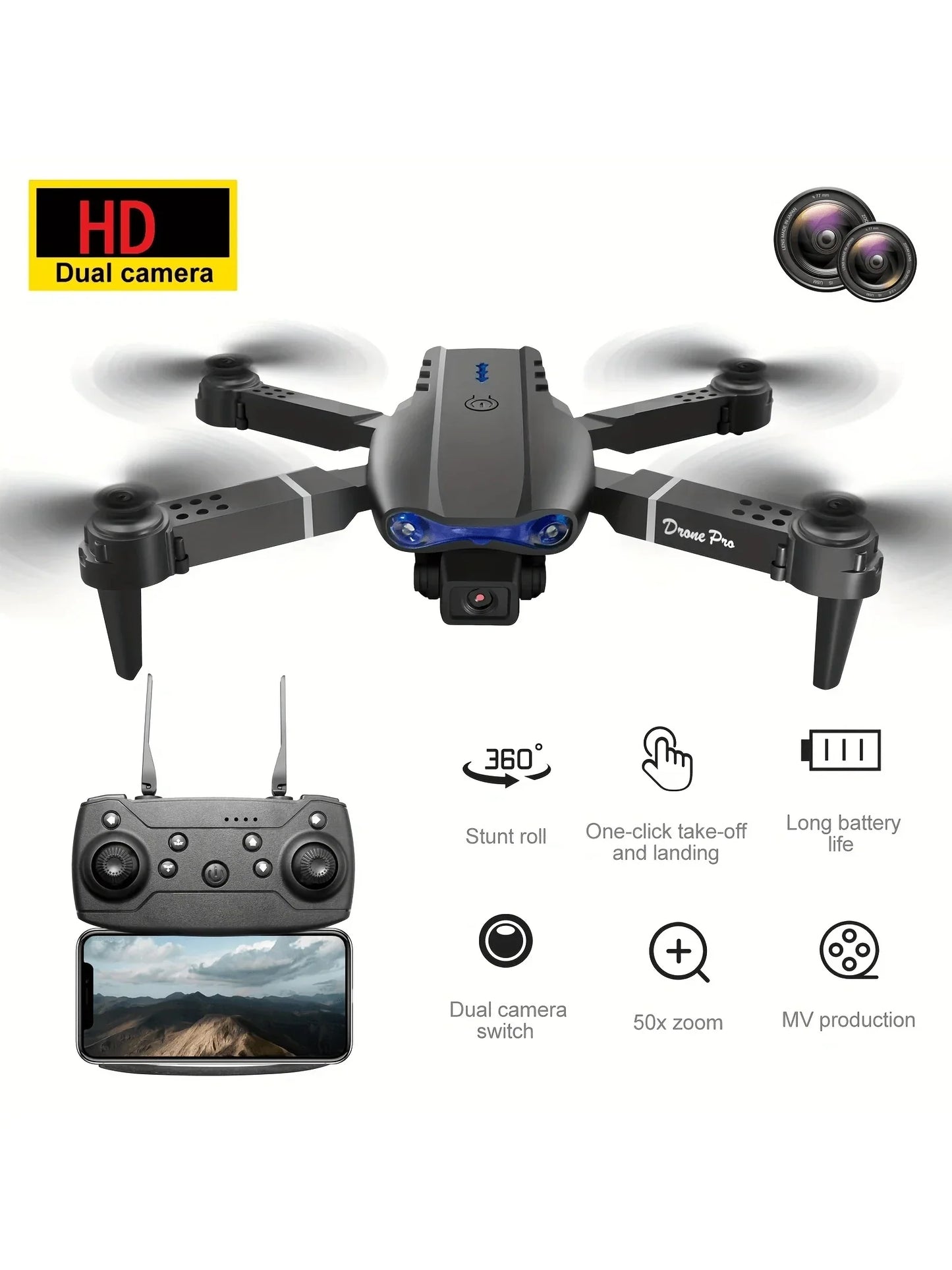 E99 Foldable Obstacle Avoidance Drone