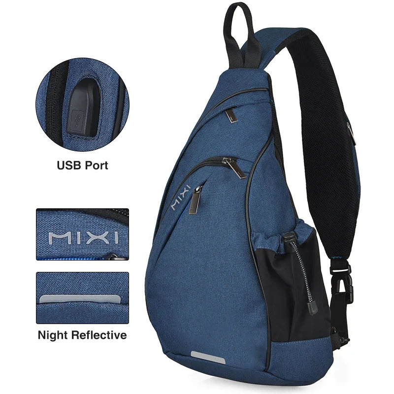 Mixi Unisex Sling Shoulder Backpack