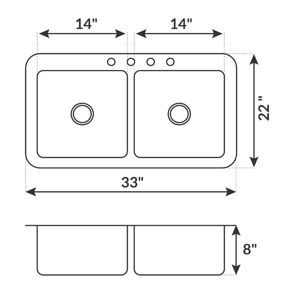 Stainless Steel Double Basin Sink