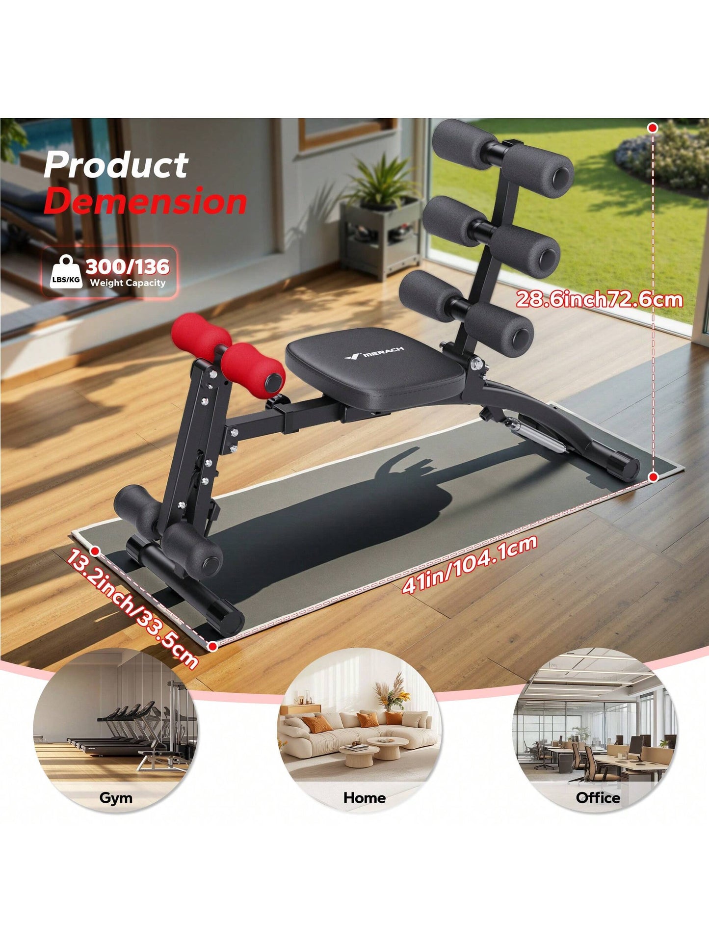 MERACH Adjustable Ab Trainer