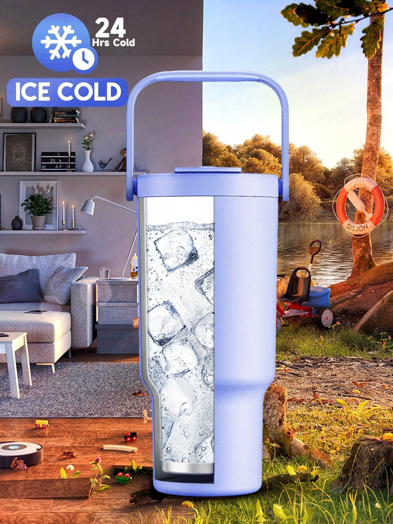 Meoky 32oz Insulated Handle Cup