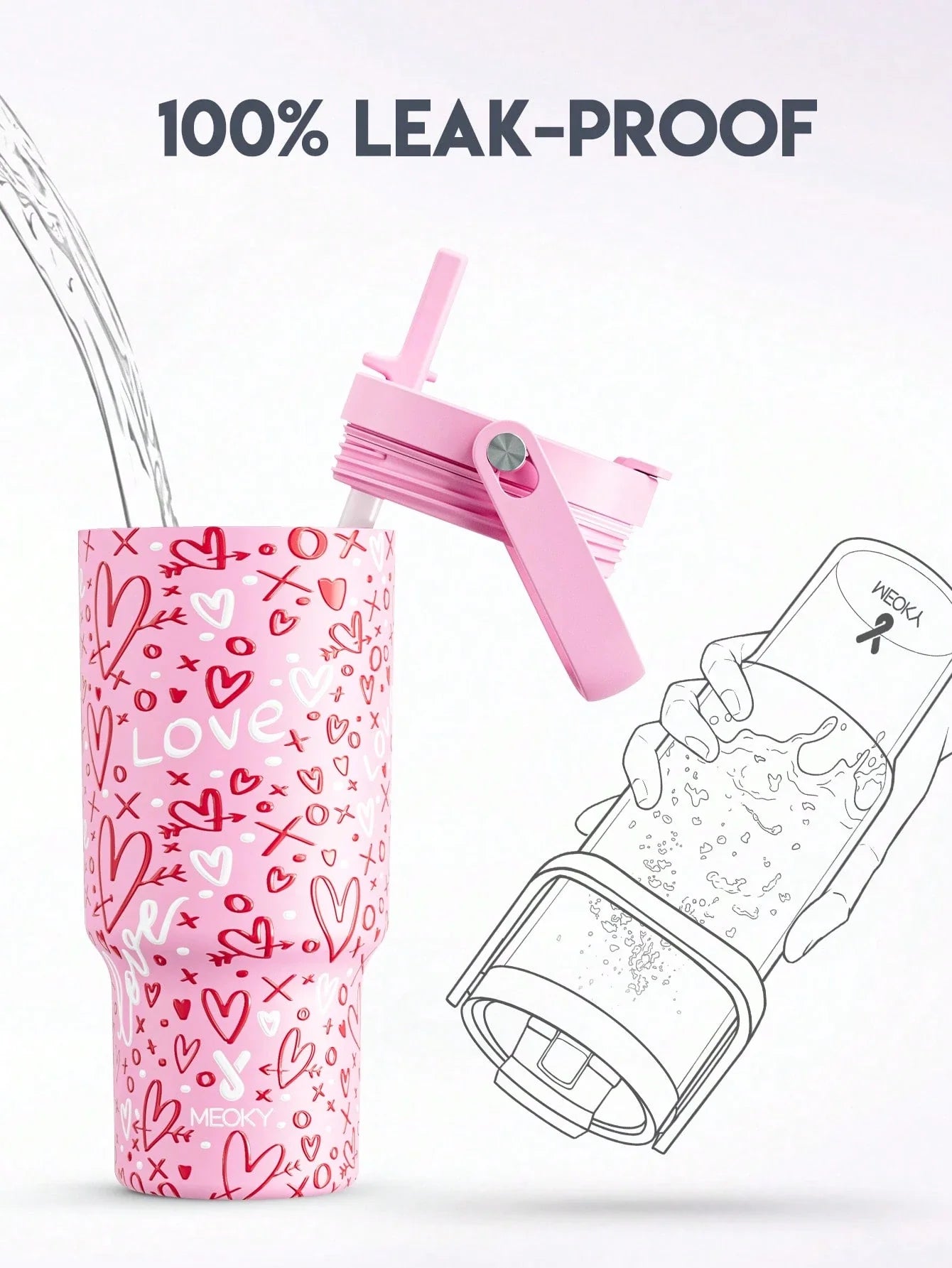 Meoky 32oz Insulated Tumbler Cup