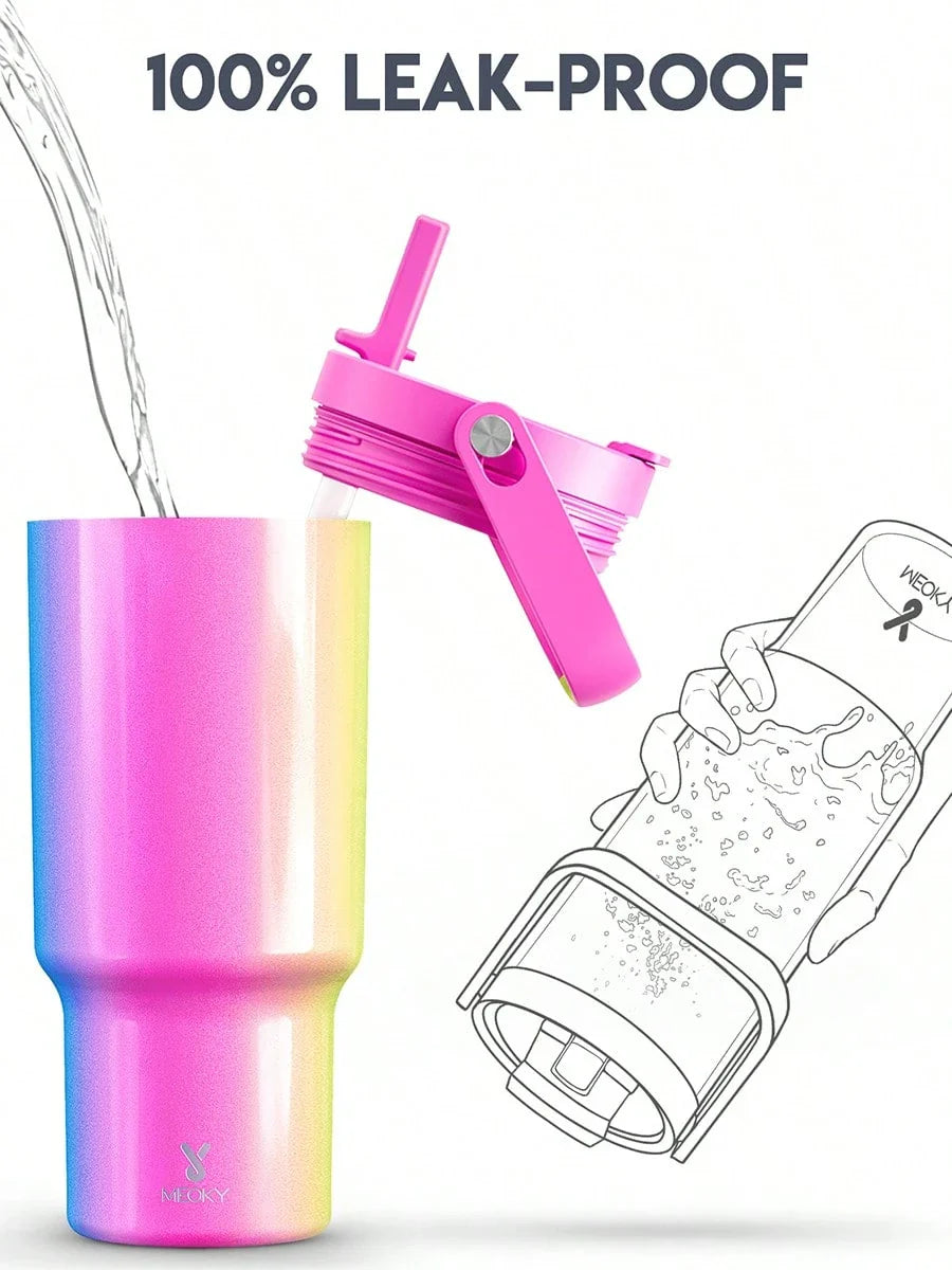 Meoky 32oz Insulated Handle Tumbler