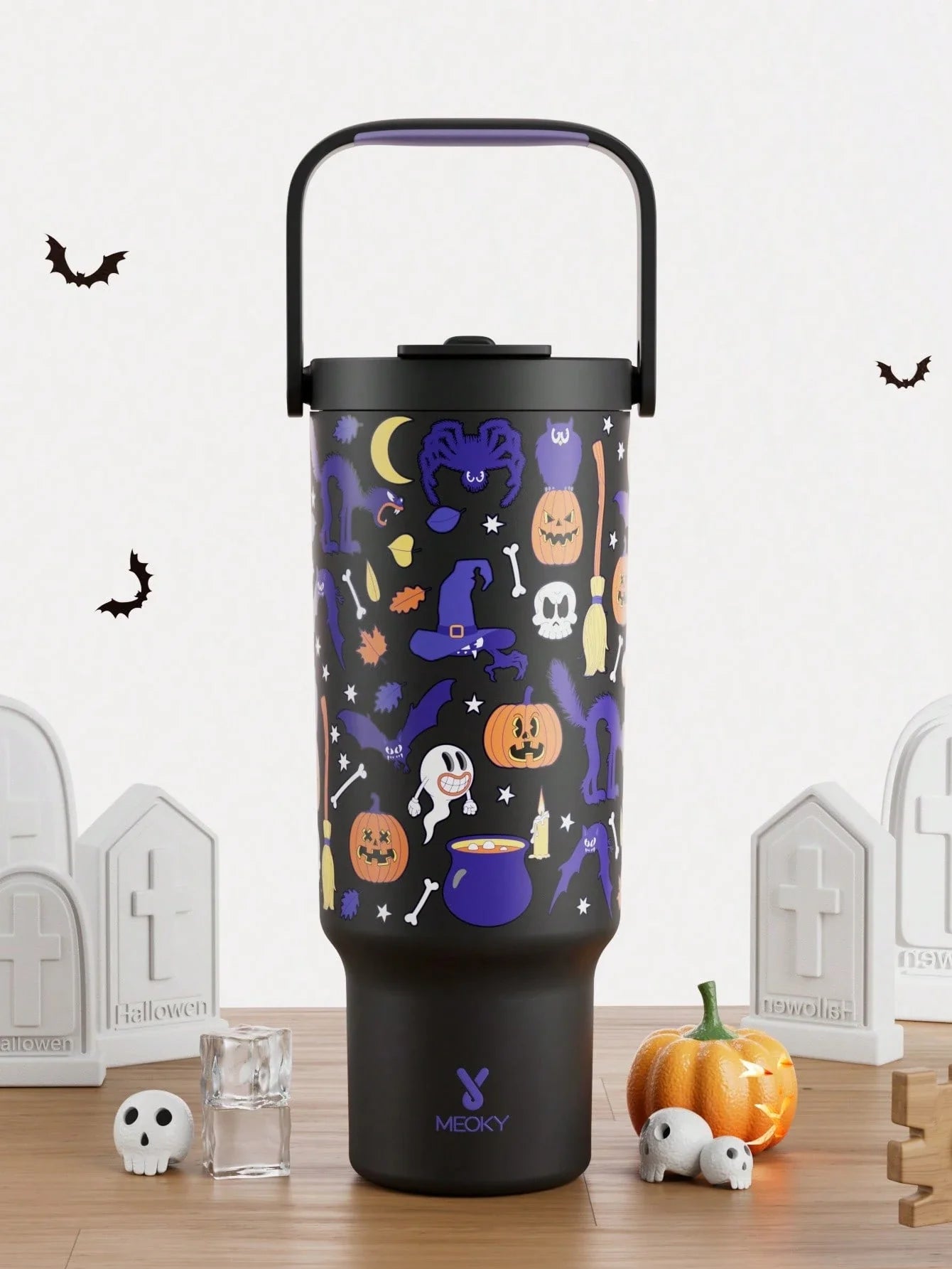 Meoky 40oz Insulated Handle Tumbler