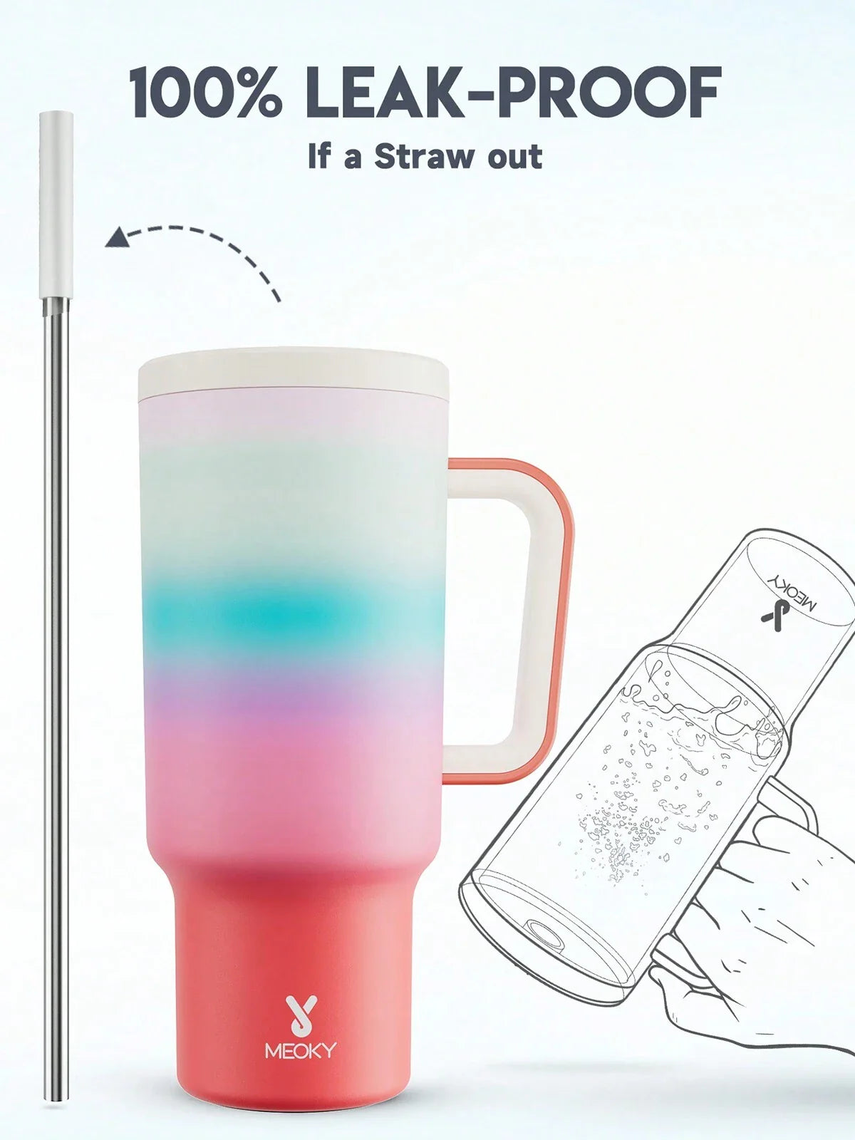 Meoky 40oz Insulated Travel Tumbler