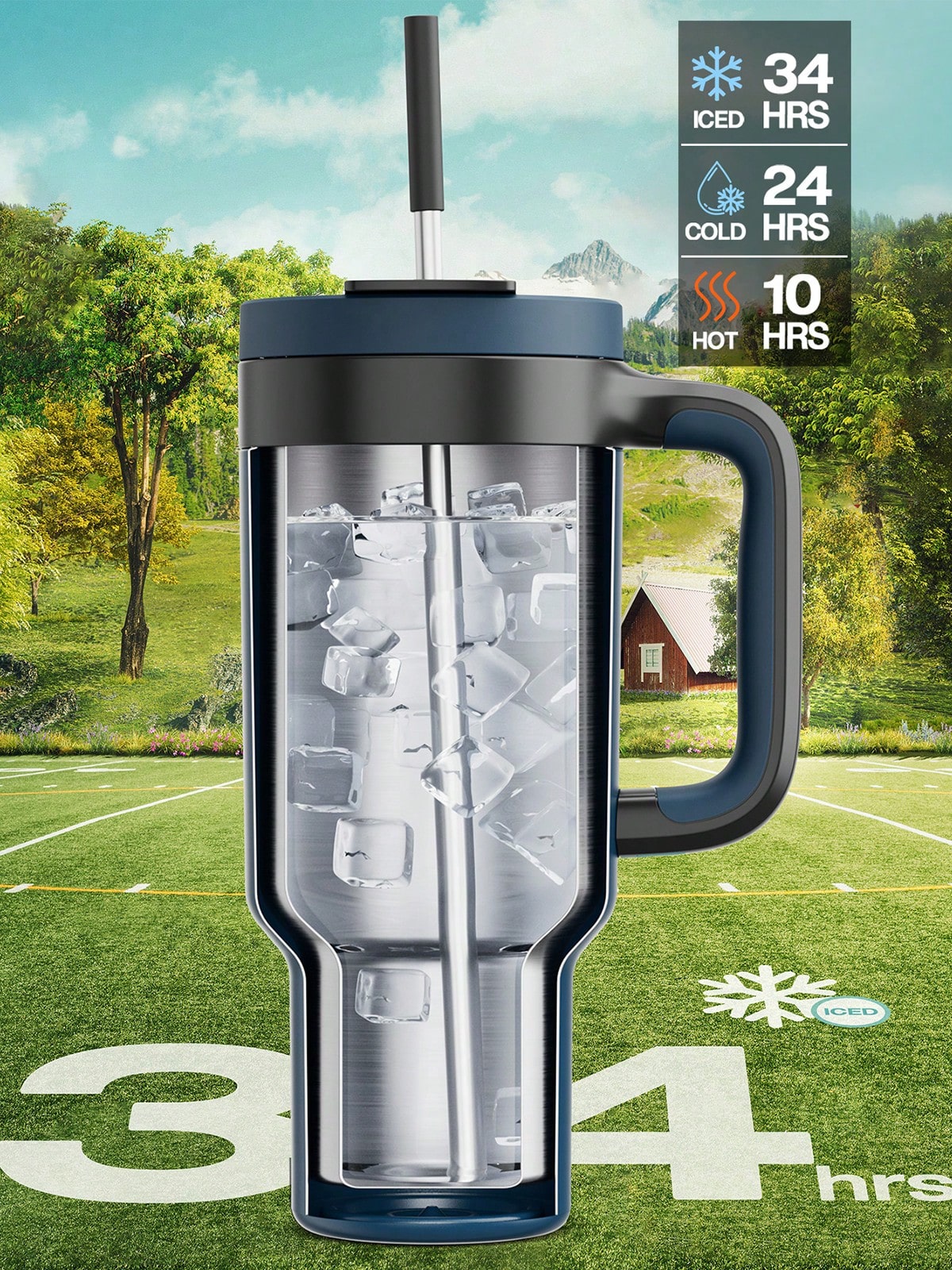 Meoky 40oz Insulated Tumbler Mug