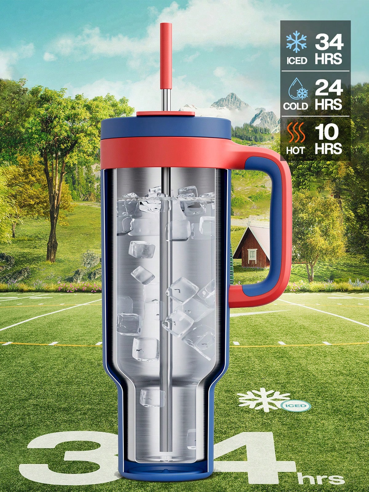 Meoky 50oz Insulated Travel Tumbler