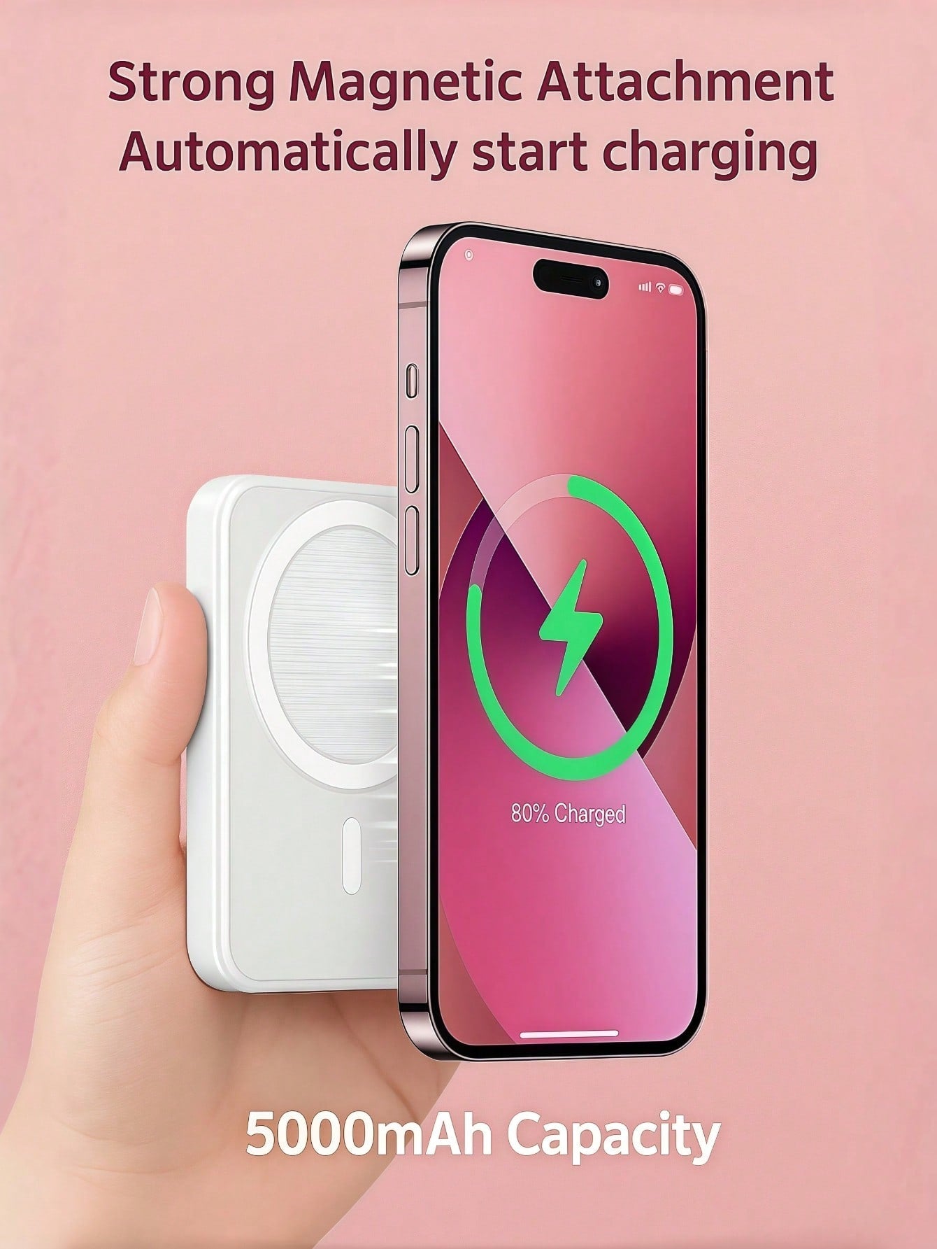 Multicolor Magnetic Power Bank 5000mAh
