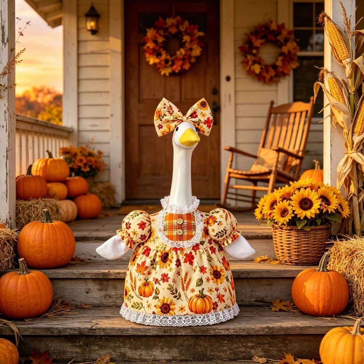 Thanksgiving Goose Pumpkin Outfit Set