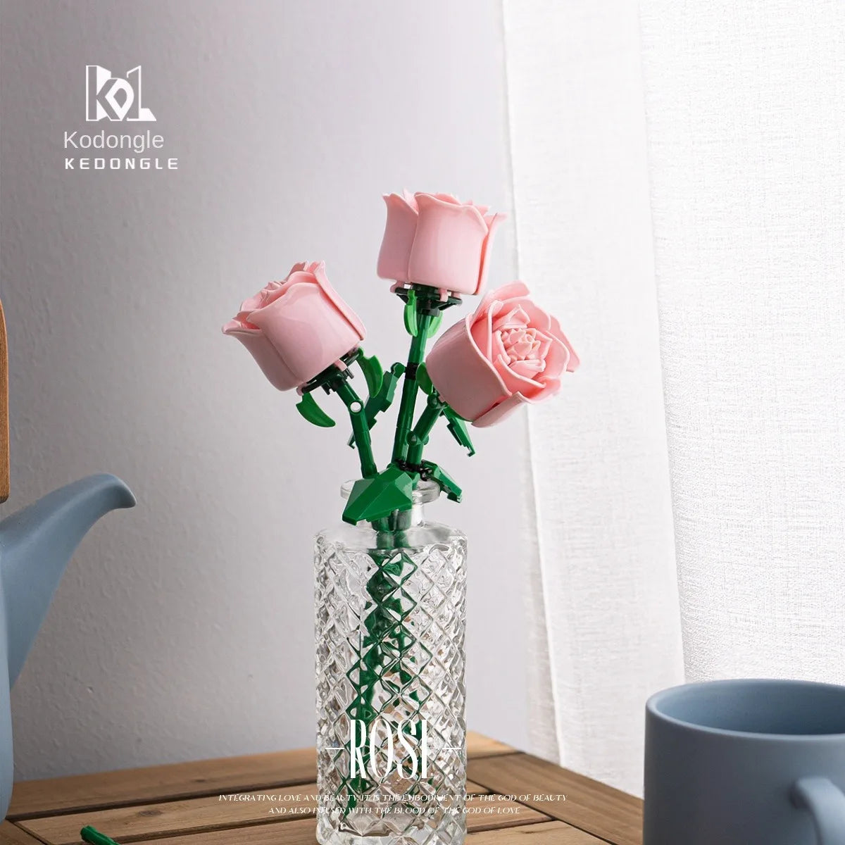 Valentine Rose Building Blocks Toy