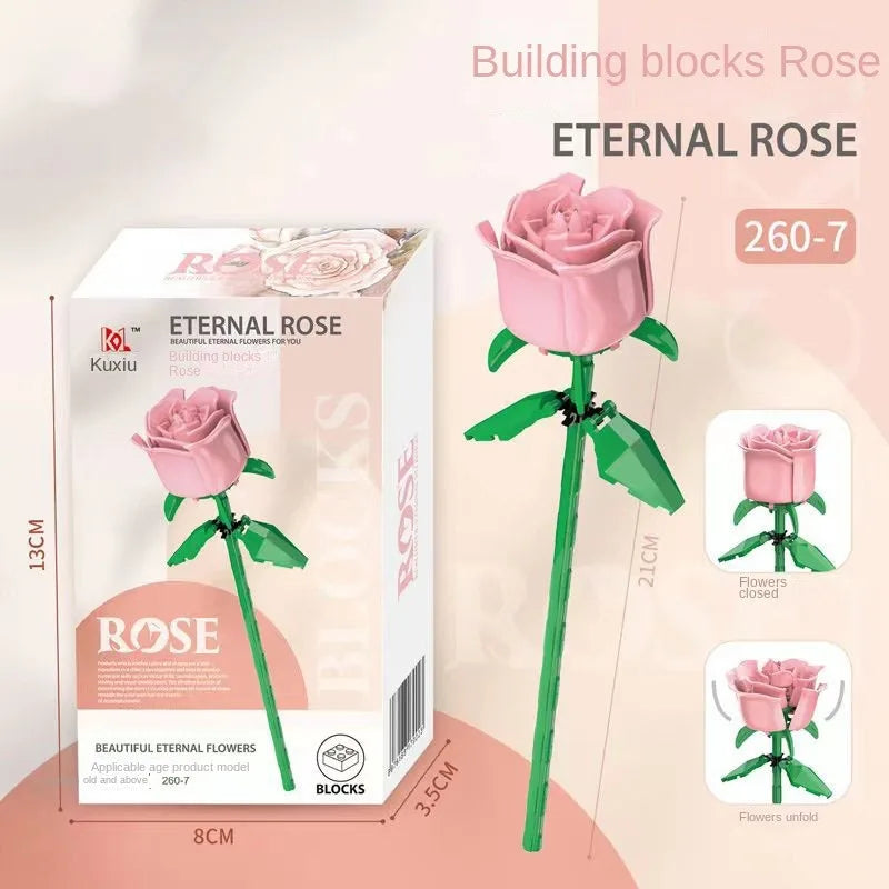 Valentine Rose Building Blocks Toy