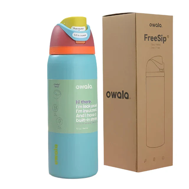 Owala FreeSip Black and White Bottle
