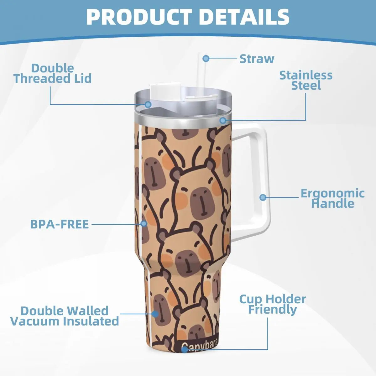 Capibara Nap Stainless Steel Tumbler