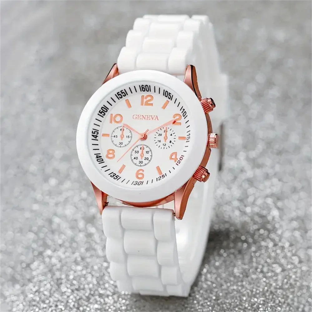 Women’s Silicone Quartz Watch Set