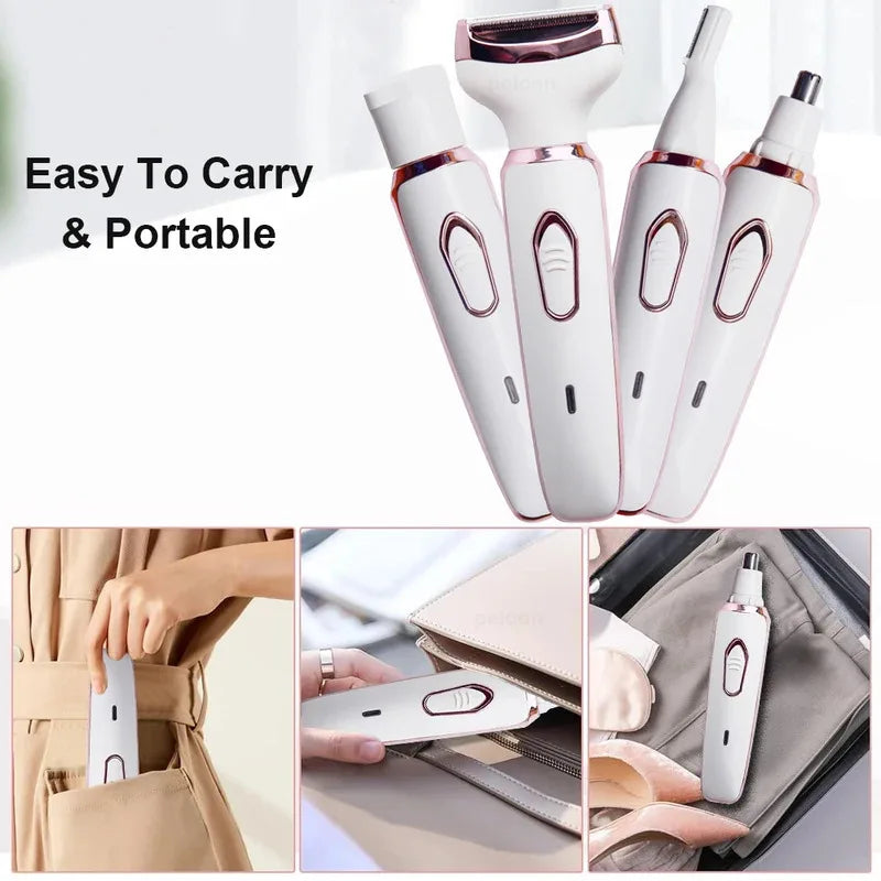 4-in-1 Women Electric Hair Remover