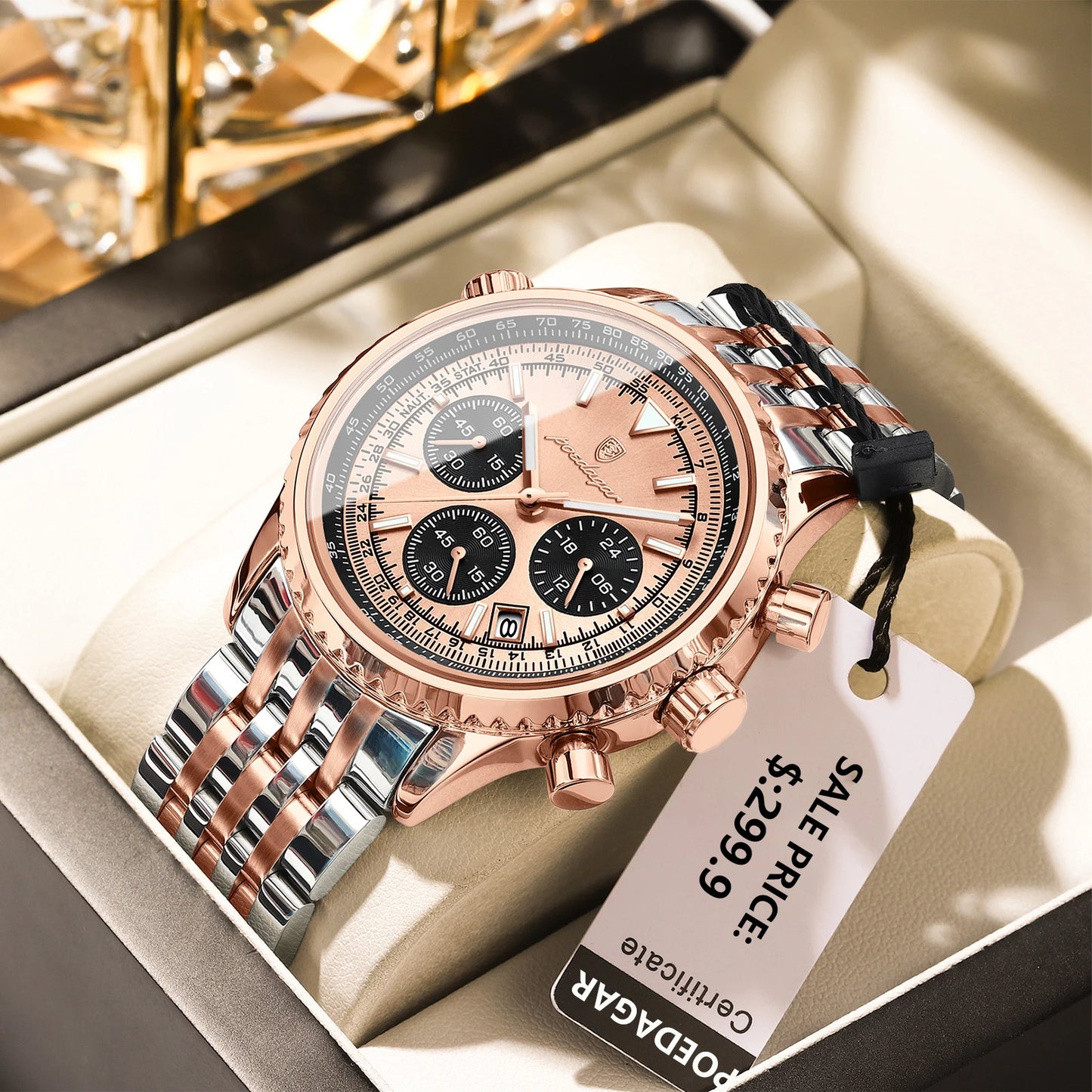 POEDAGAR Luxury Chronograph Men’s Watch