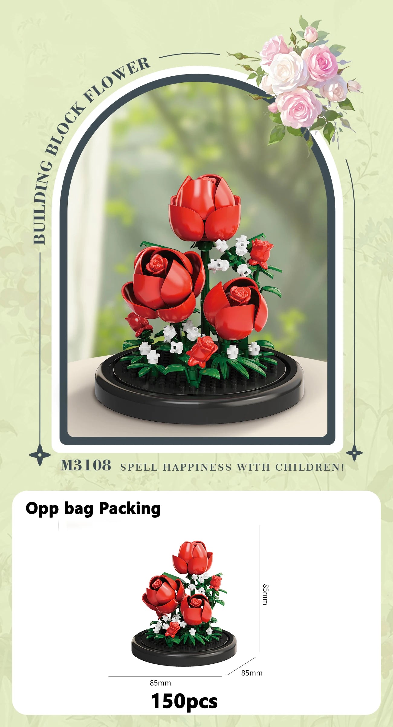 Eternal Flower Building Block Set