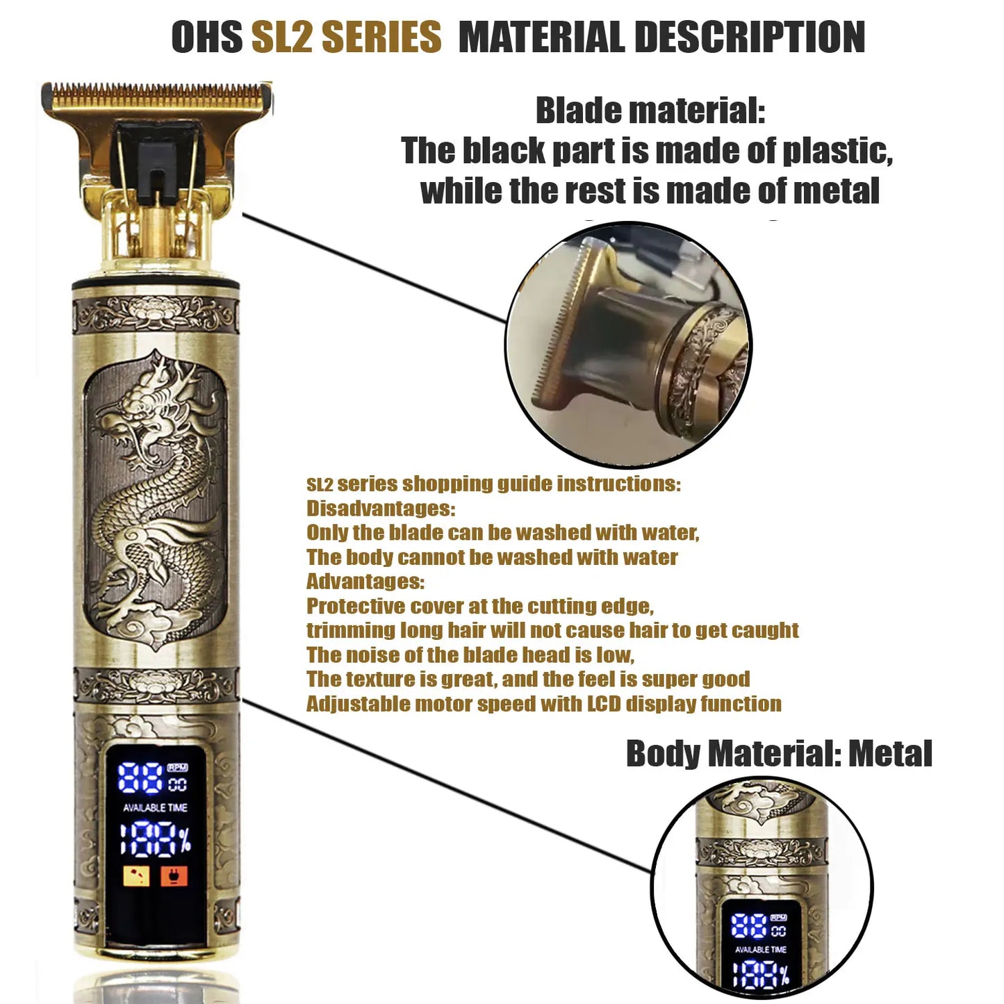 T9 Professional Hair Clipper Trimmer