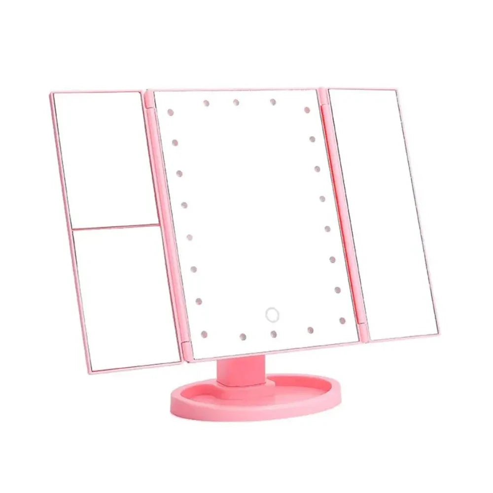 Trifold LED Makeup Mirror with Magnification