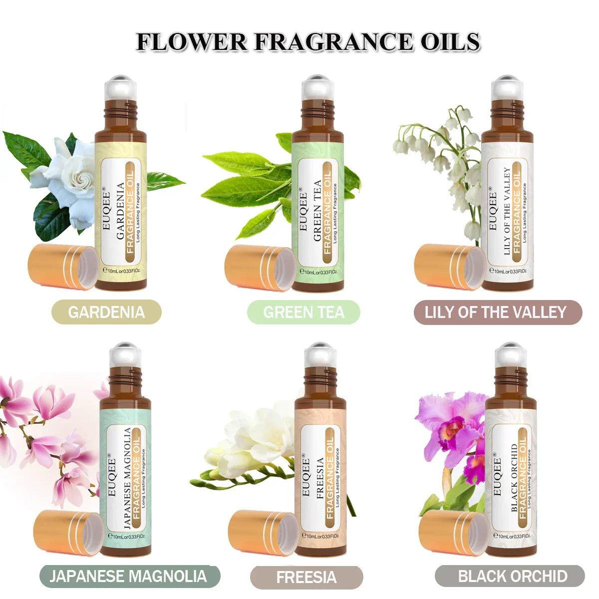 Unisex EUQEE 6pcs Fragrance Oil Set