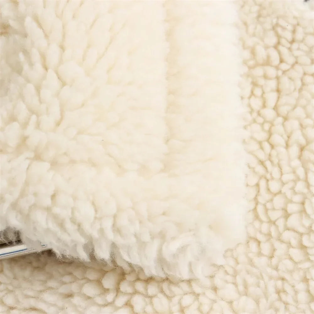 Stylish Faux Fur Motorcycle Jacket