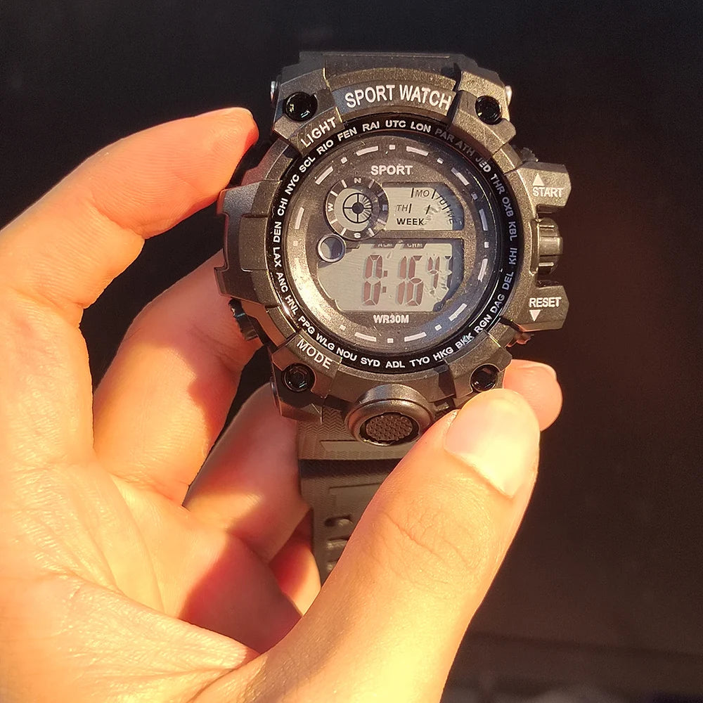 YIKAZE Men’s LED Digital Watch