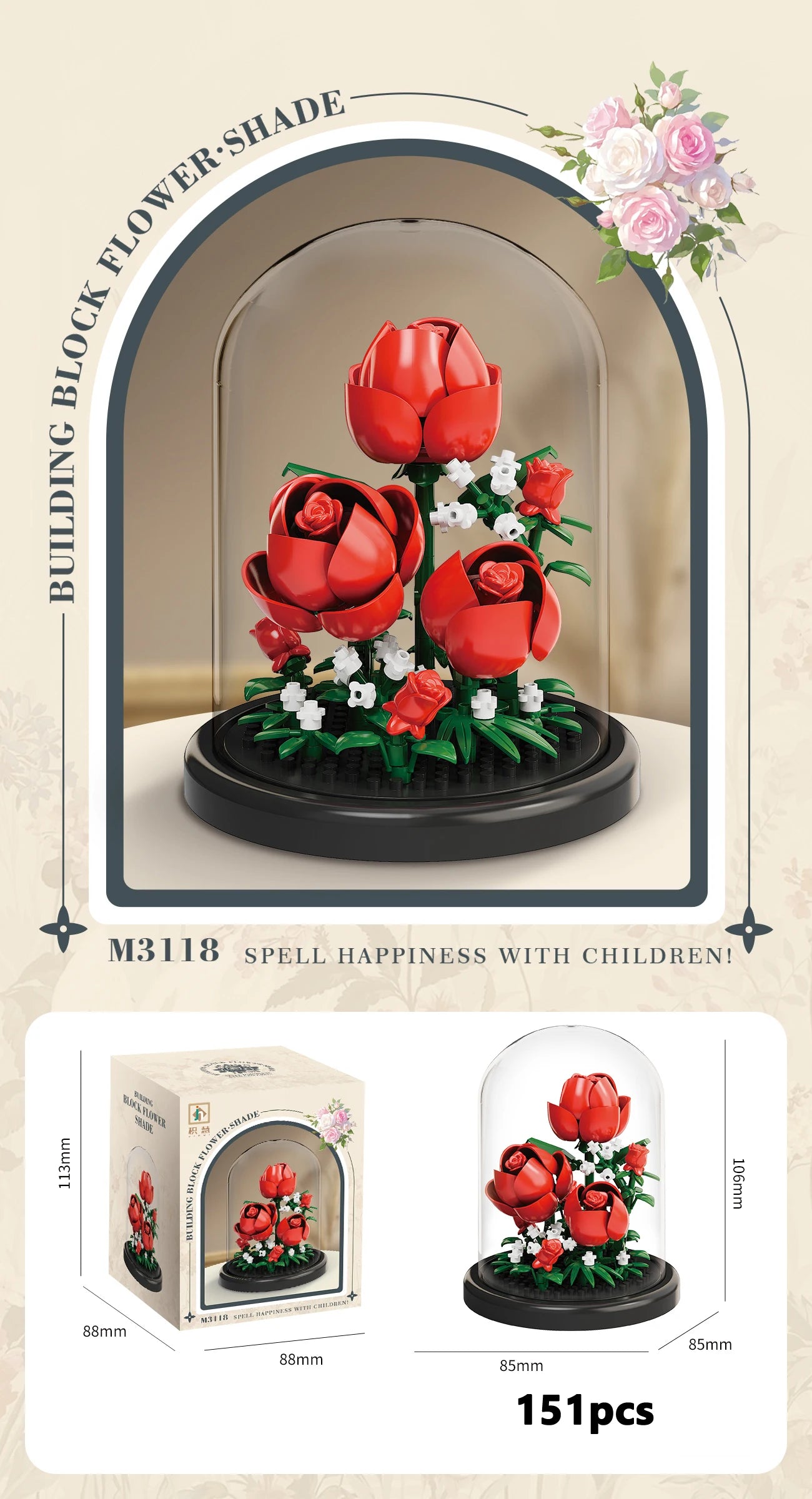 Eternal Flower Building Block Set