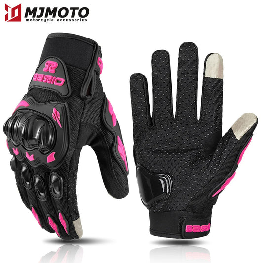 Women’s Pink Motorcycle Riding Gloves