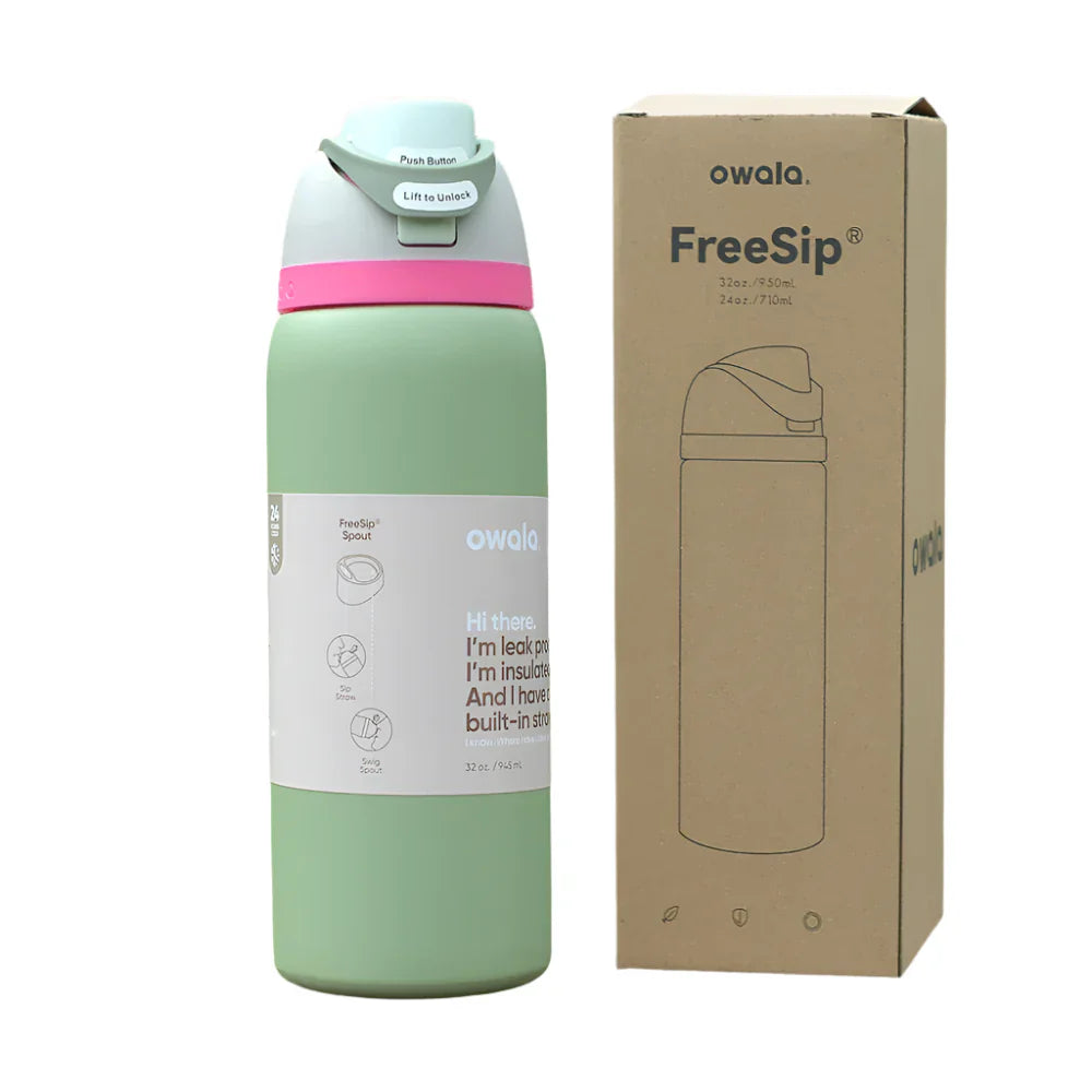 Owala FreeSip Blue Bow Tie Bottle