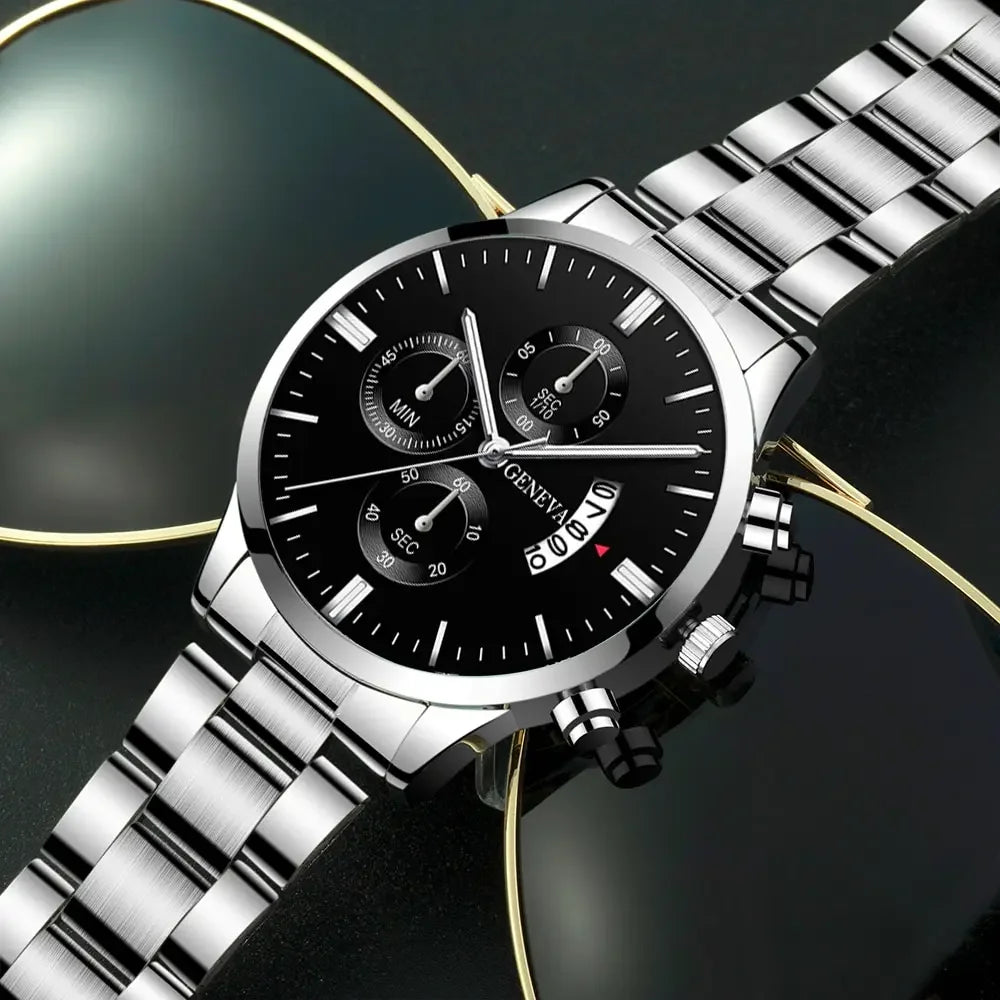 Luxury Silver Stainless Steel Watch