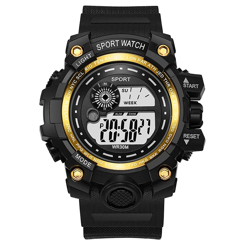 YIKAZE Men’s LED Digital Watch