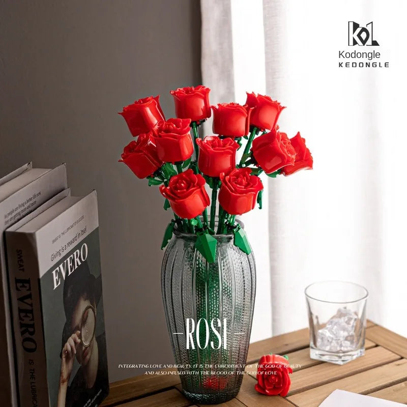Valentine Rose Building Blocks Toy