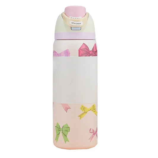 Owala Bow Pink Straw Bottle