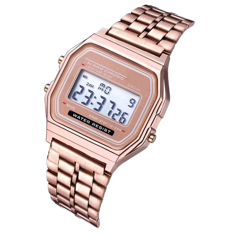 Ultra-Thin Steel LED Electronic Watch