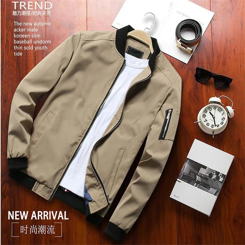 Men’s Slim Bomber Windbreaker Jacket