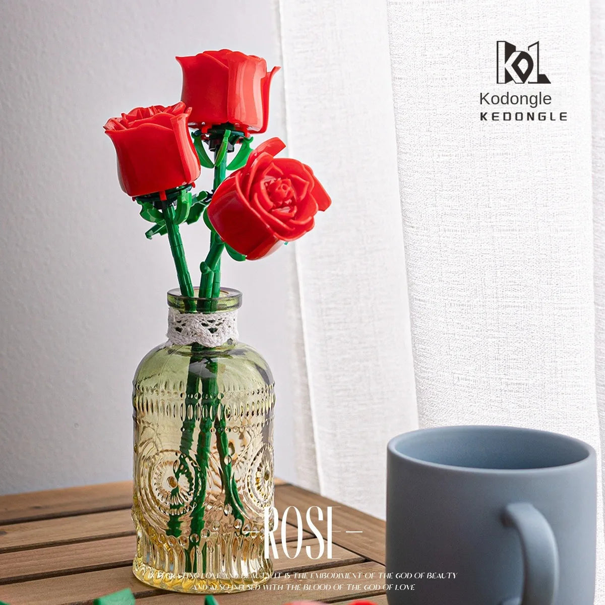 Valentine Rose Building Blocks Toy