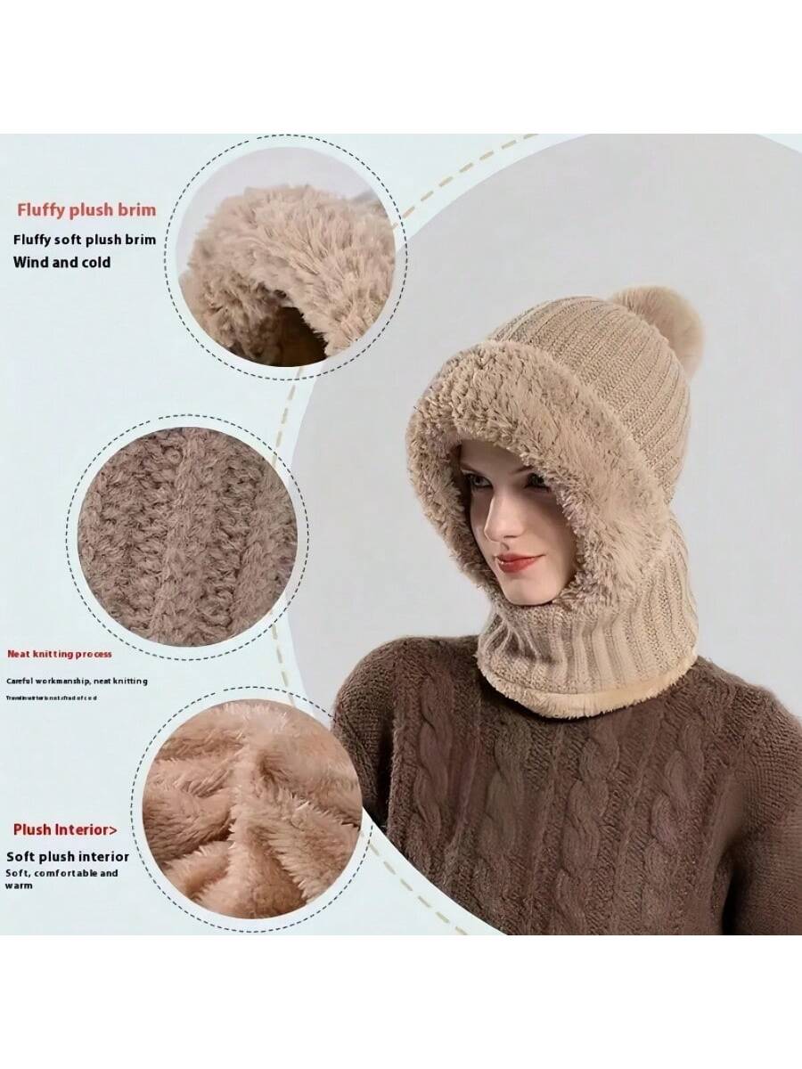 WarmthMax Thermal Lined Knit Hat - Cream