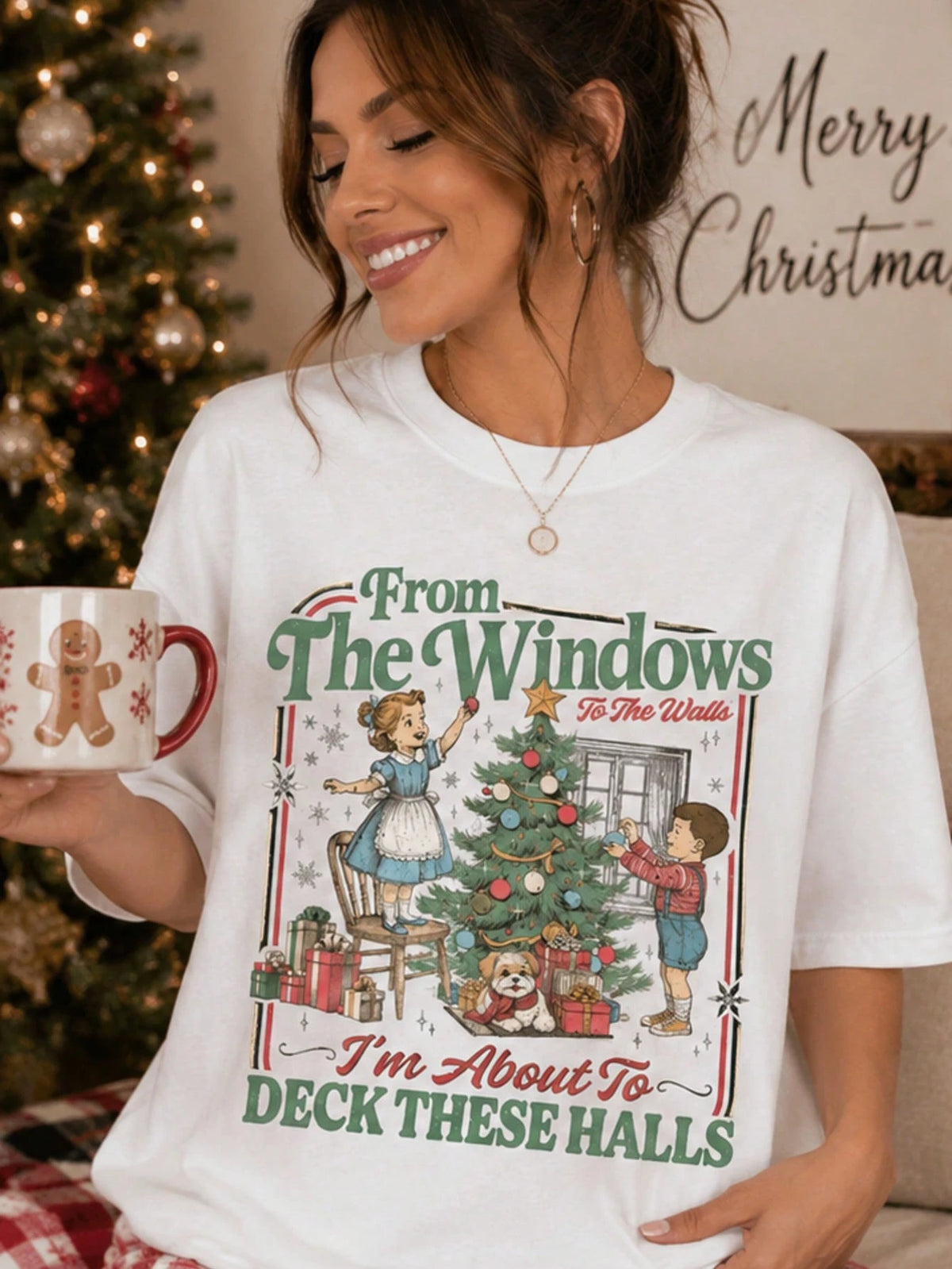 Funny Retro Christmas Oversized Sweatshirt