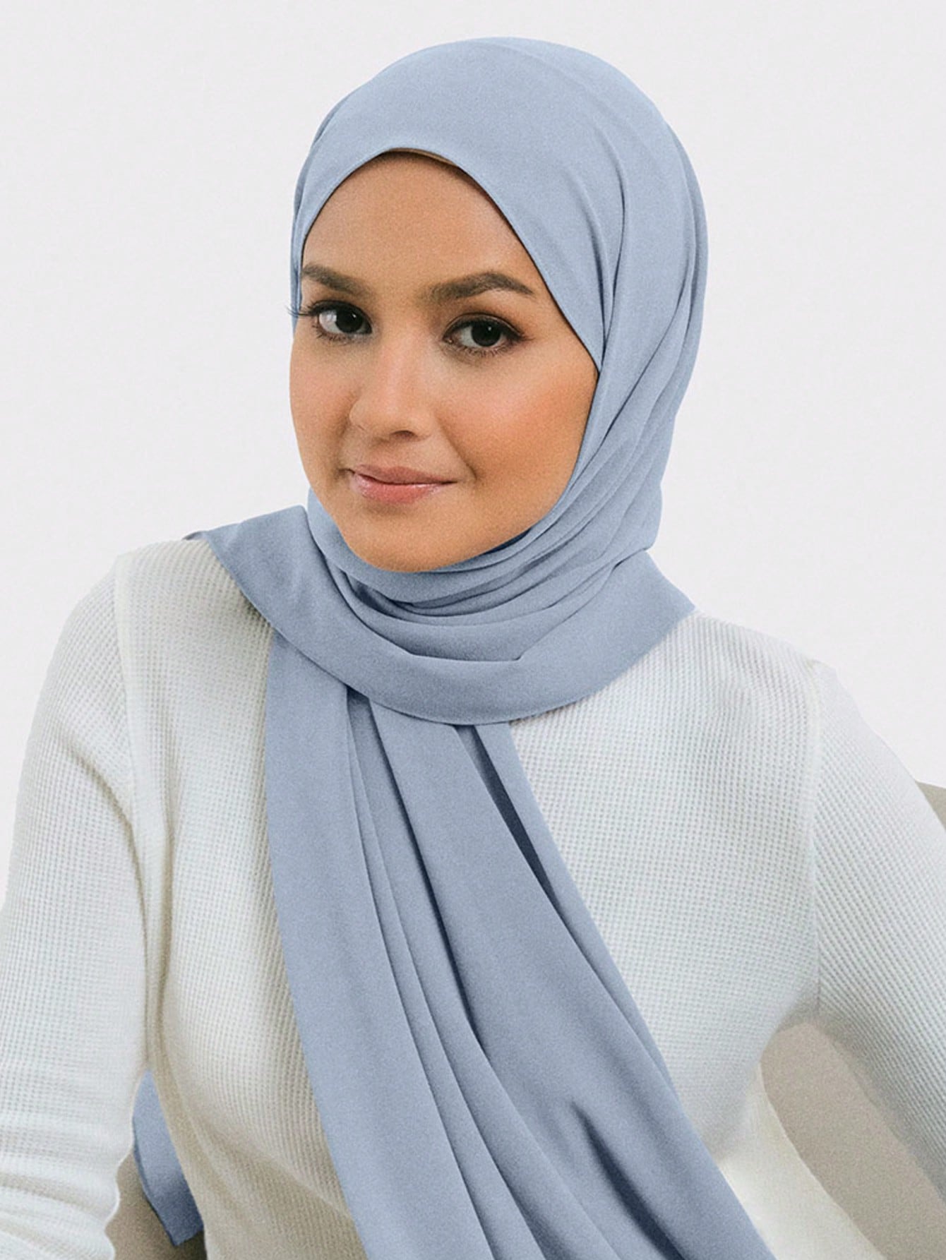 Plain Chiffon Pearl Hijab Scarf