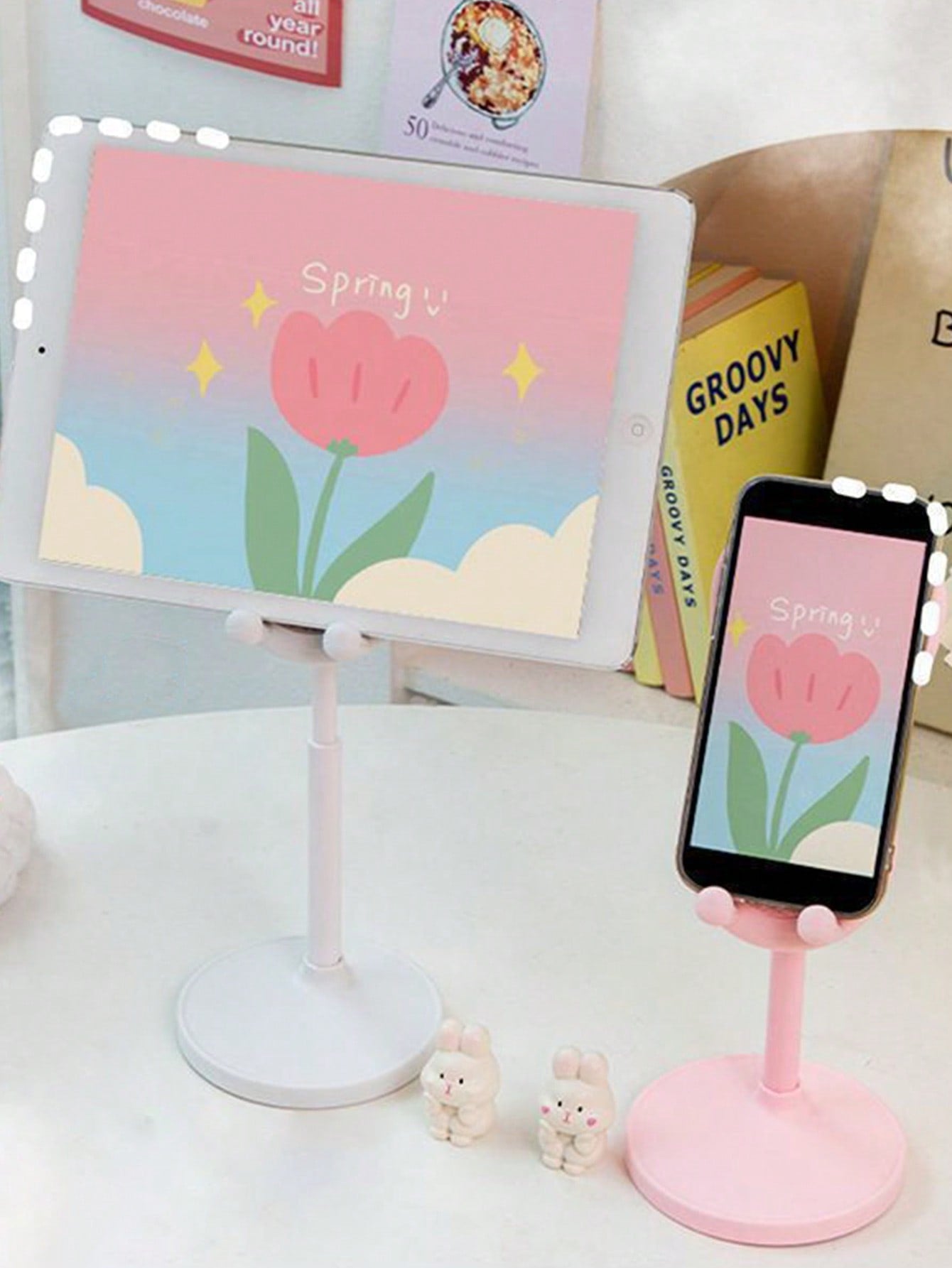 Cartoon Rabbit Adjustable Phone Stand