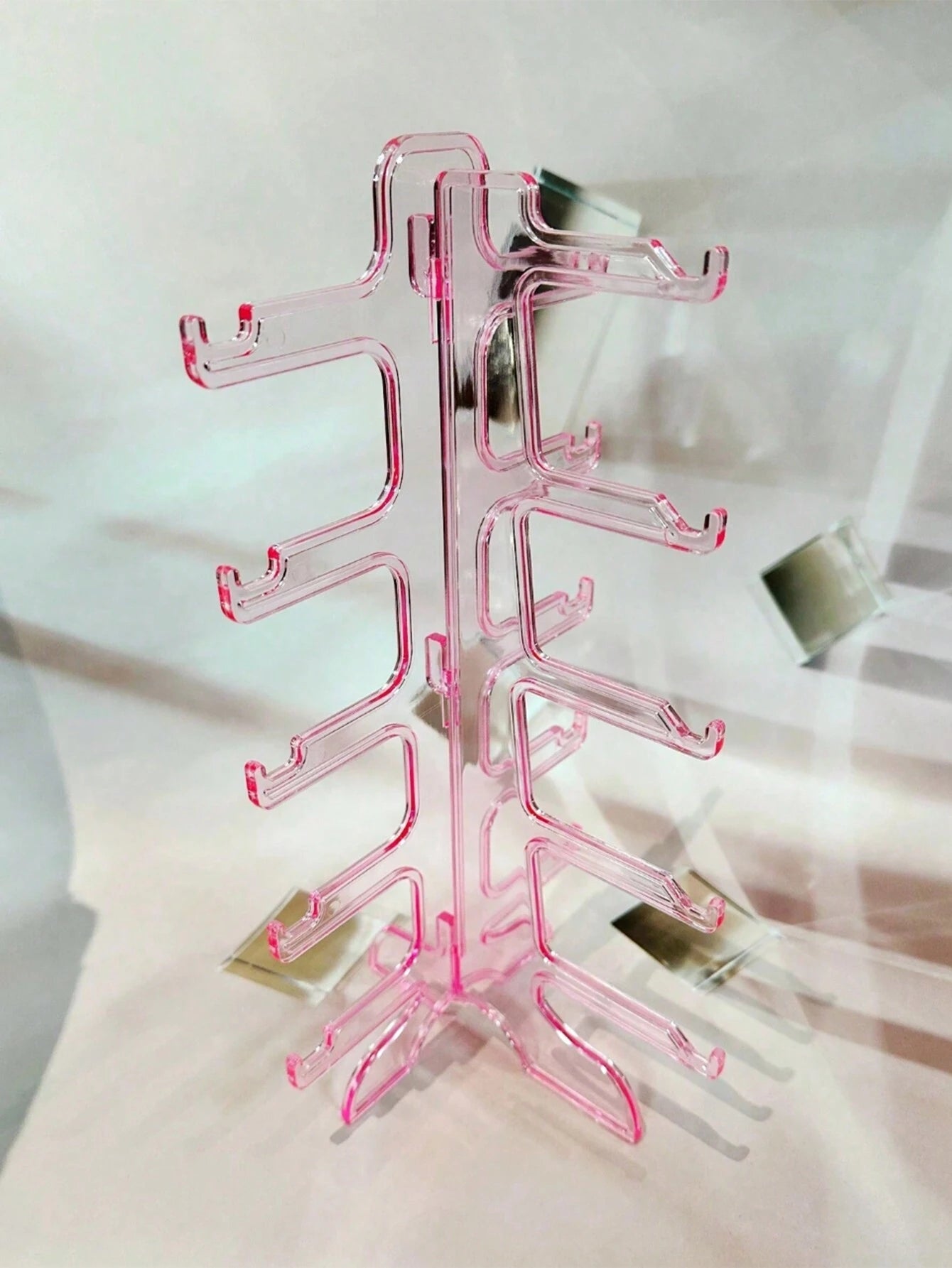 Pink Eyeglasses Storage Display Rack