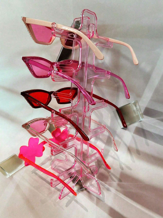 Pink Eyeglasses Storage Display Rack
