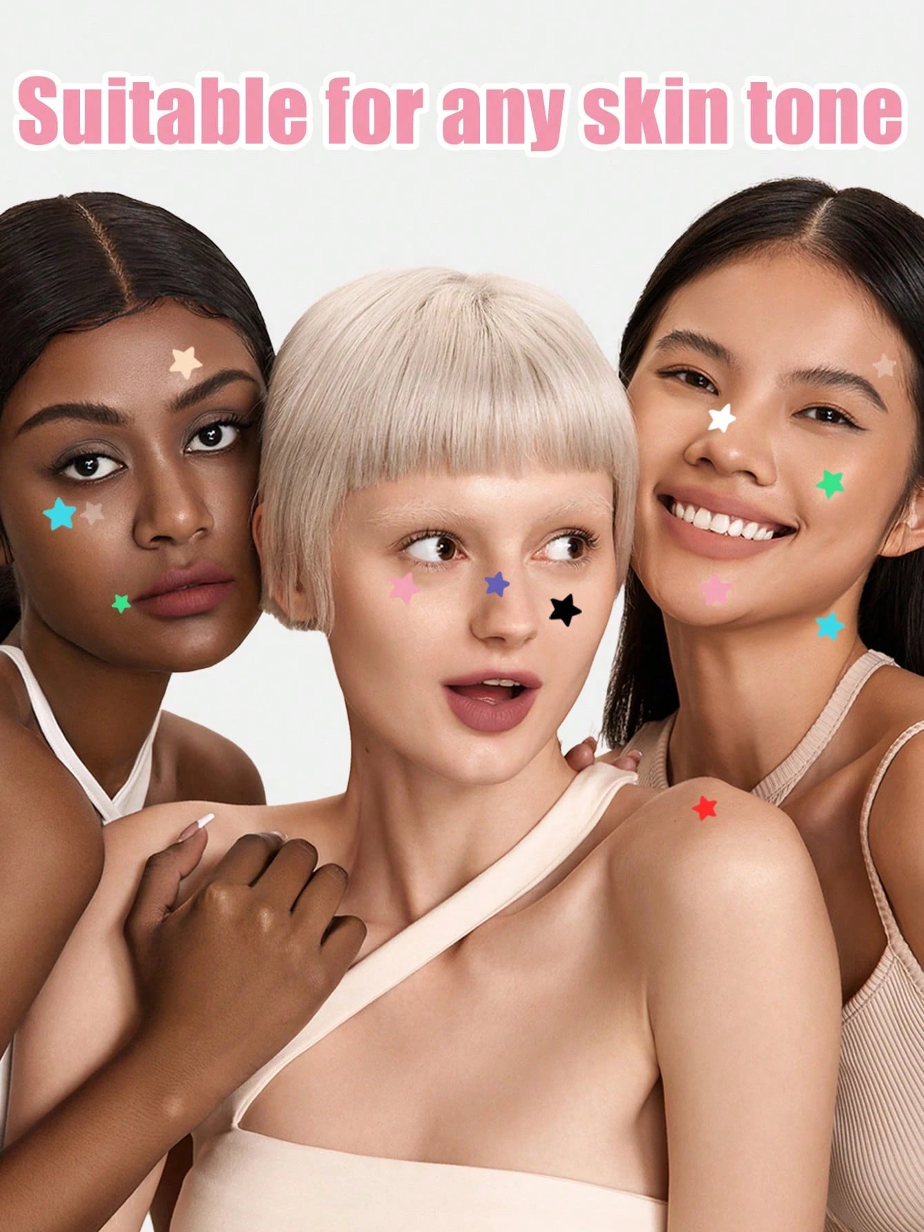 Colorful Star Face Sticker Set