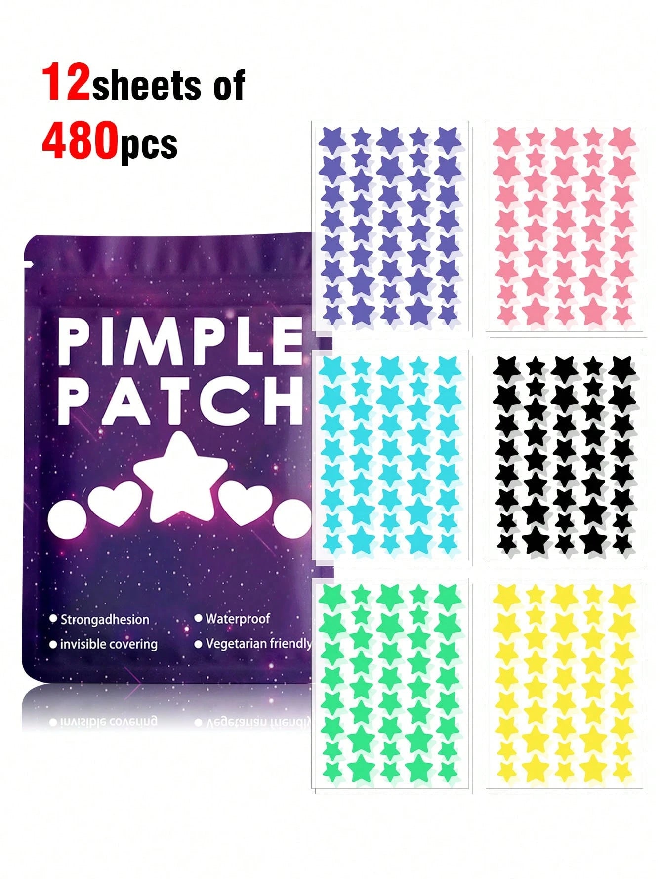 Colorful Star Face Sticker Set