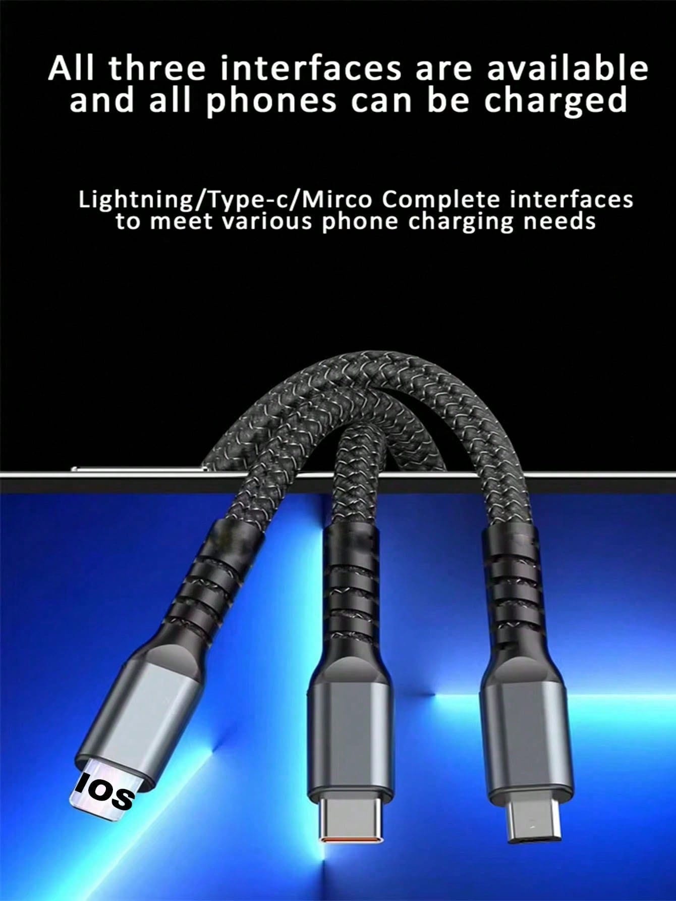 Transparent 3-in-1 Fast Charger